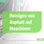 Verschmutzte Baumaschine mit Bitumen