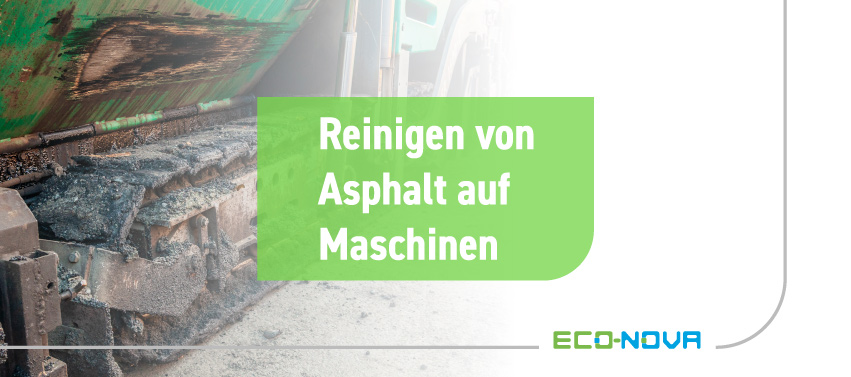 Verschmutzte Baumaschine mit Bitumen